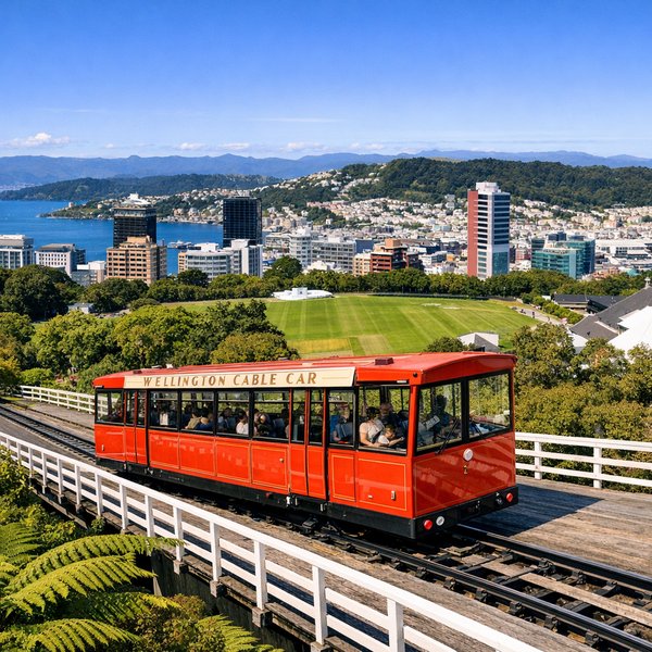 Cáp treo Wellington nhìn ra thành phố