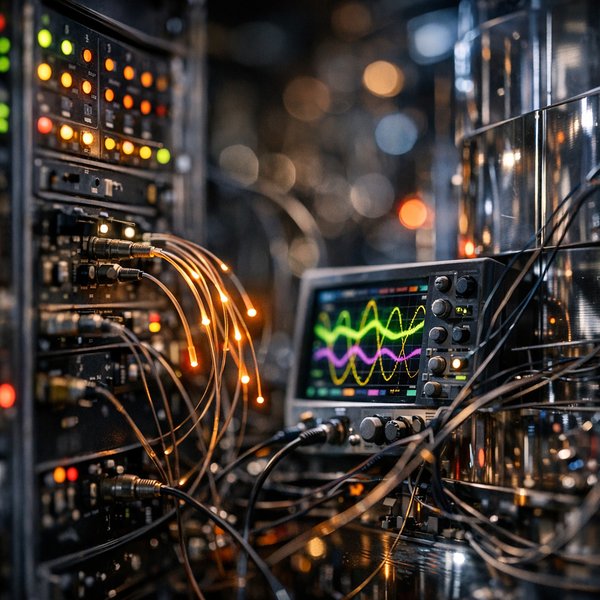 Sala de Controlo do Colisor — Fibras Ópticas e Osciloscópio (2 de março)