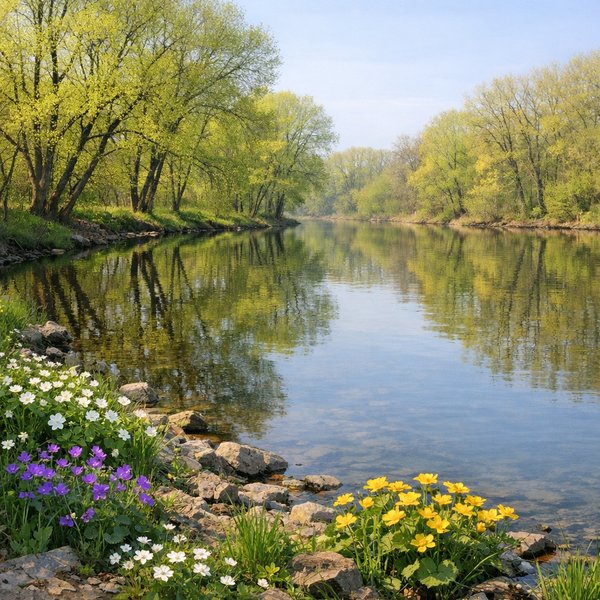 Early Spring at the Riverbank