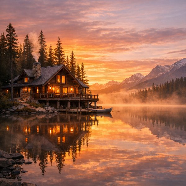 Lakeside Sunrise Cabin