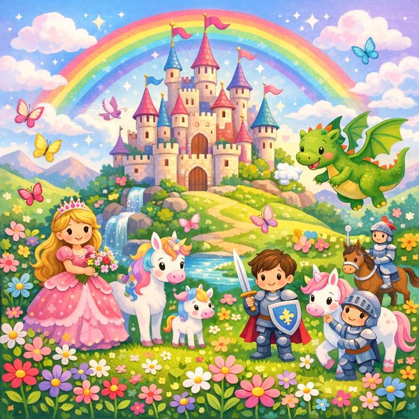 Rainbow Castle: A Magical Fairy Tale Kingdom