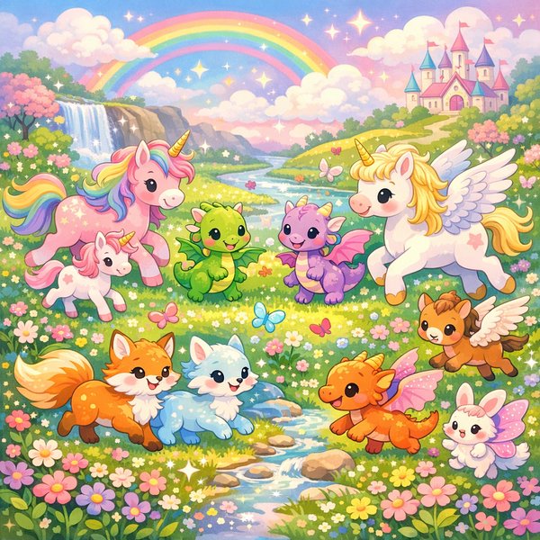 Royaume Arc-en-Ciel : Amis de la Prairie Magique