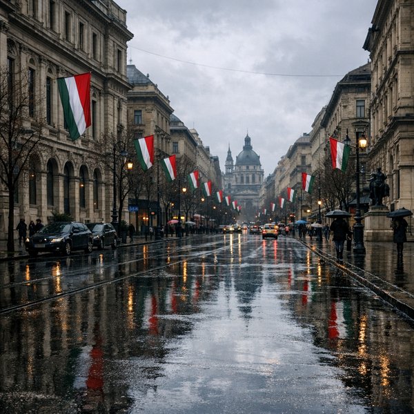 Regnerische 15th Avenue im März