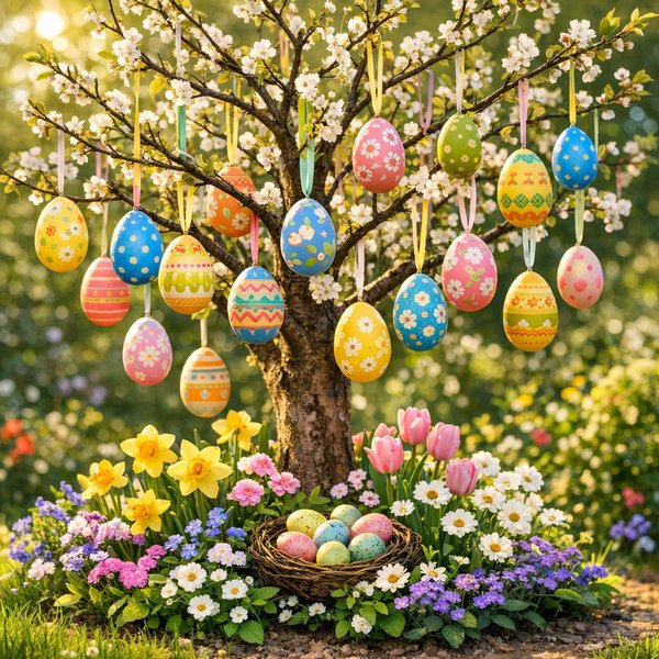 Springtime Easter Tree in Bloom