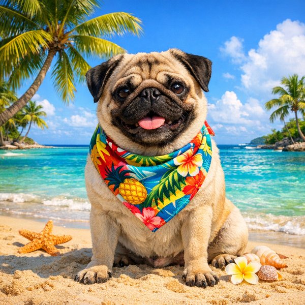 Tropical Pug Paradise