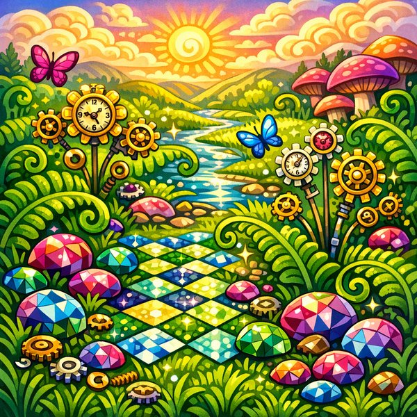 Clockwork Meadow at Sunrise — 225