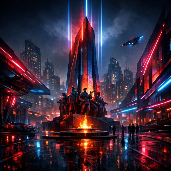 8th May Neon Monument