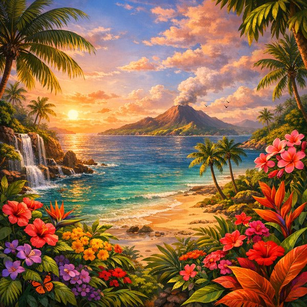 May 10 Tropical Sunset Paradise