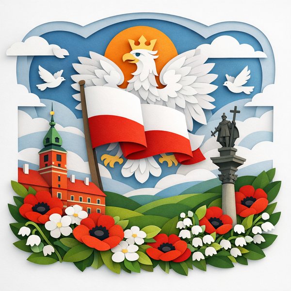 May 3rd — Paper‑Cut National Emblem