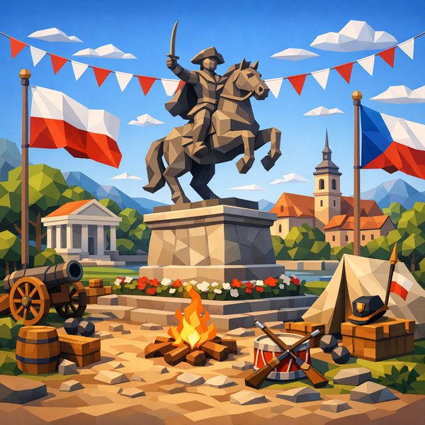 Дань Первомаю всадникам — празднование в стиле low-poly