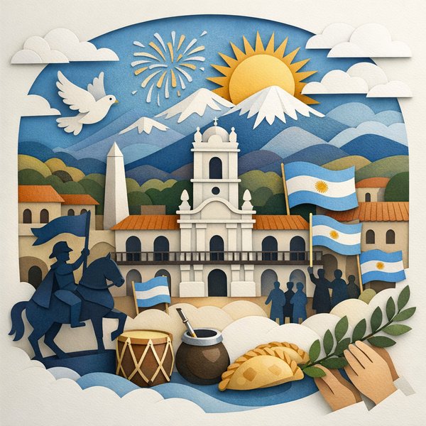 May Parade — Layered Paper-Cut Tribute to 25th May