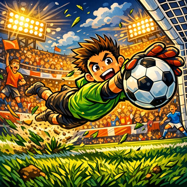 Championship Save — Diving Goalkeeper