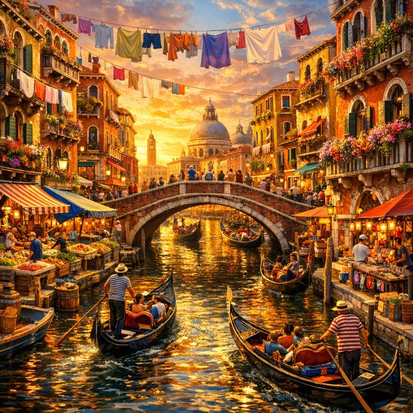 Hora Dourada no Canal Veneziano