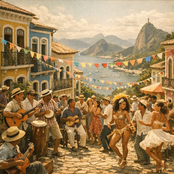 Festa no Morro do Rio — Celebração de Rua Retrô