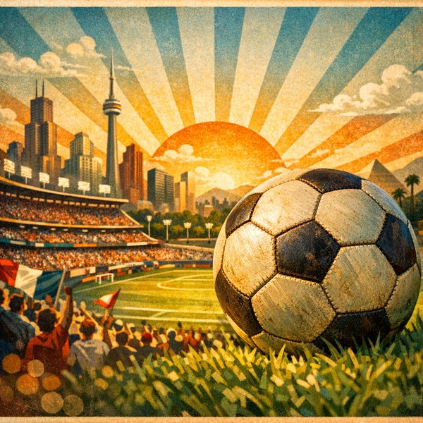 Retro Sunrise Championship — Match Day Poster