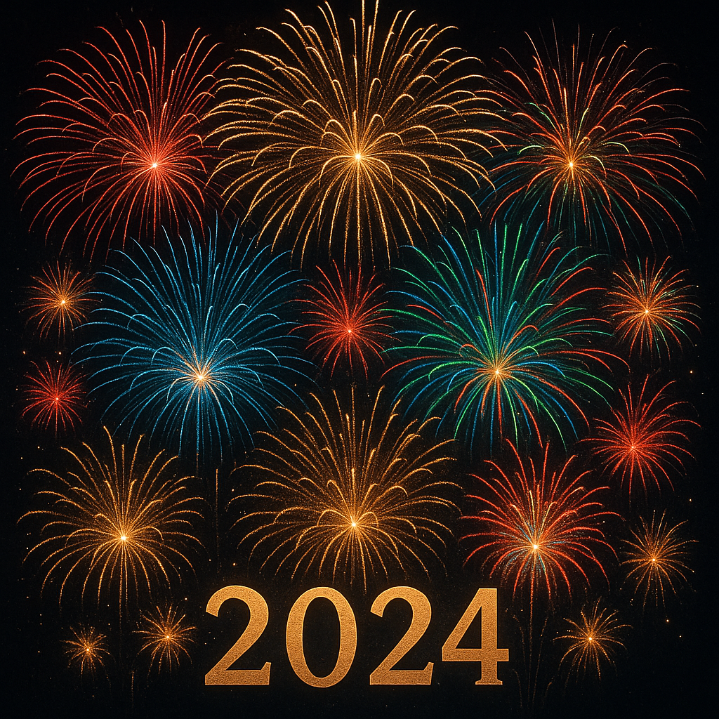 Vibrant Fireworks for 2024 Celebration