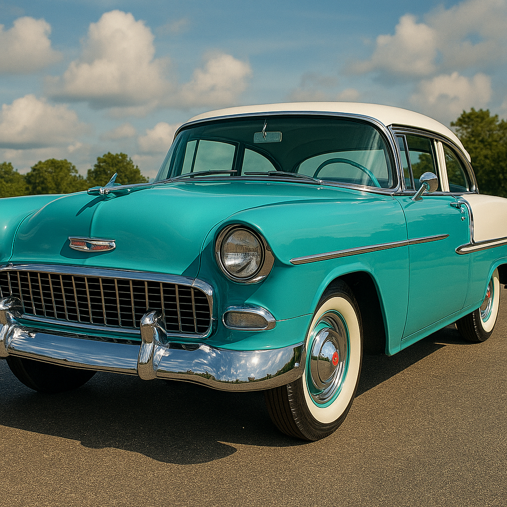 Vintage 1950s Turquoise Car