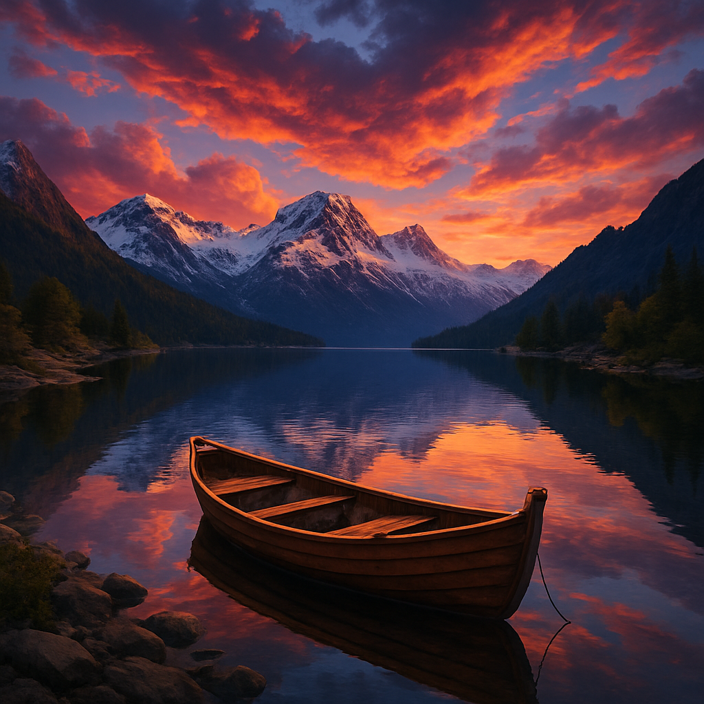 Serene Lake at Dusk