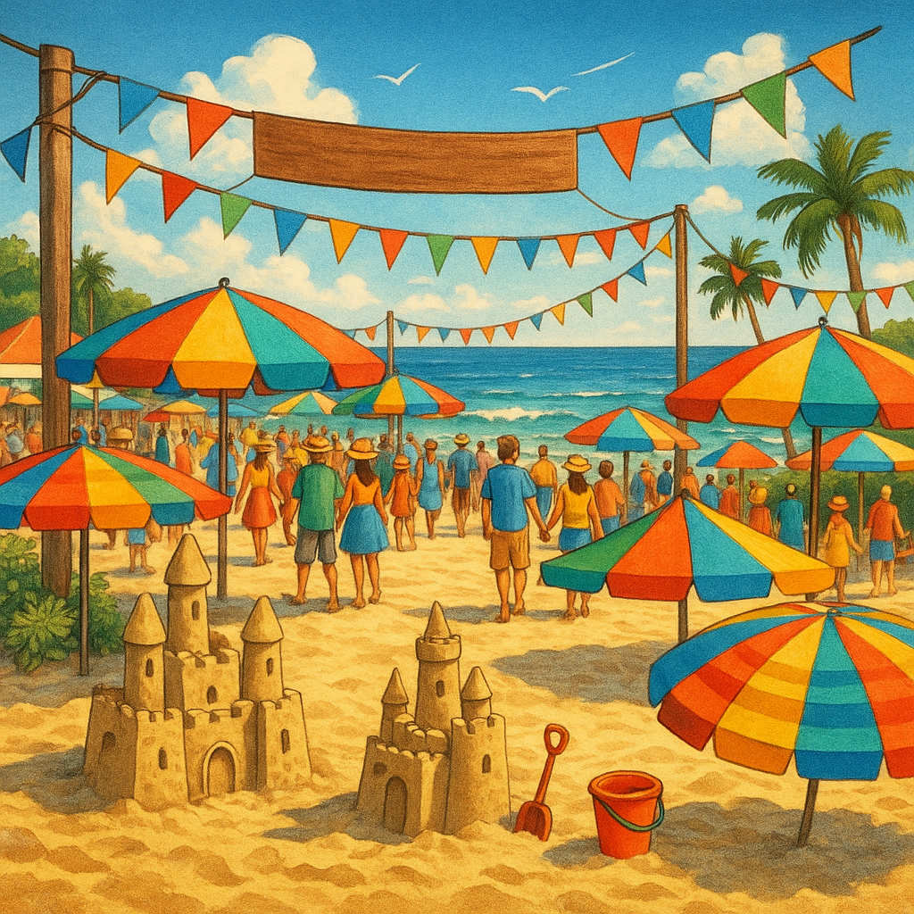 Vibrant Beach Festival Scene
