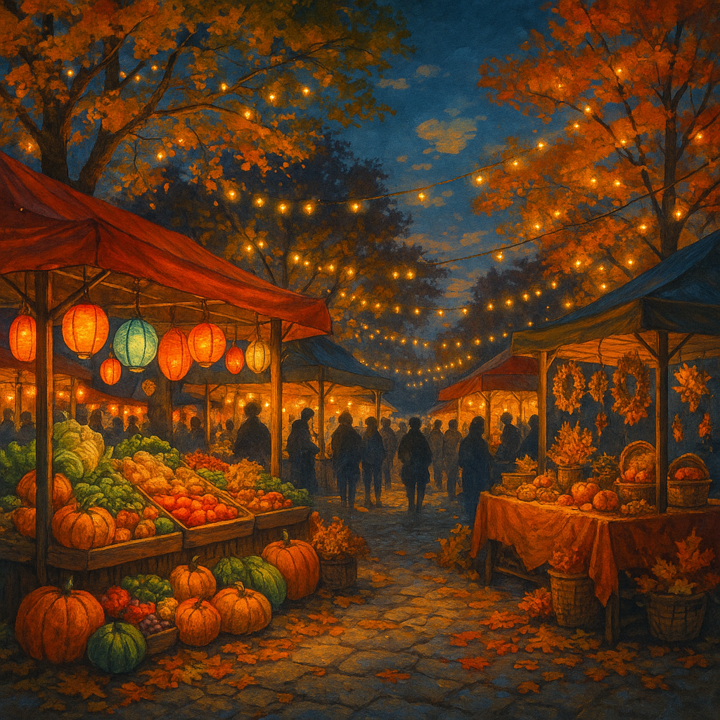 Dusk Festival Market Scene