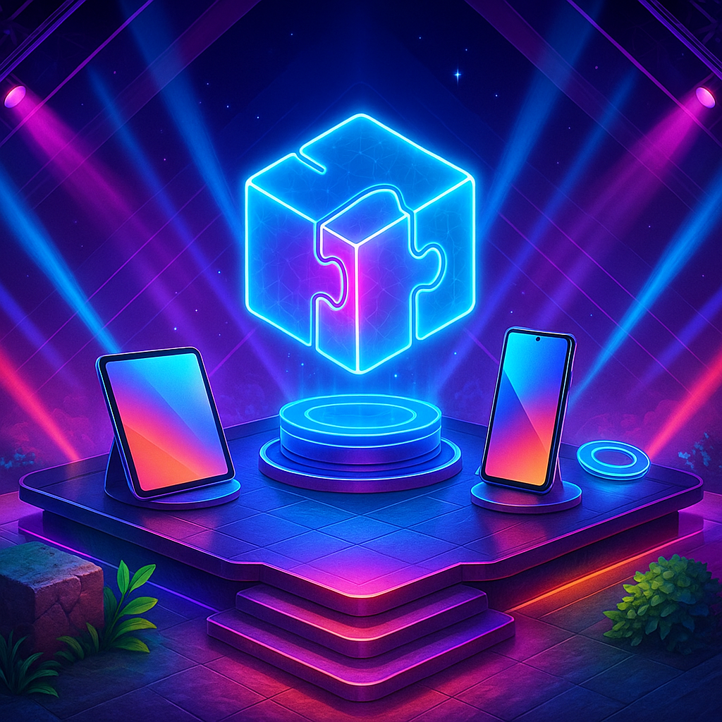 Futuristic Neon Tech Stage