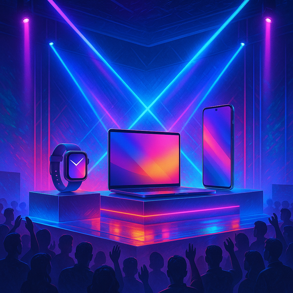Futuristic Tech Launch Stage