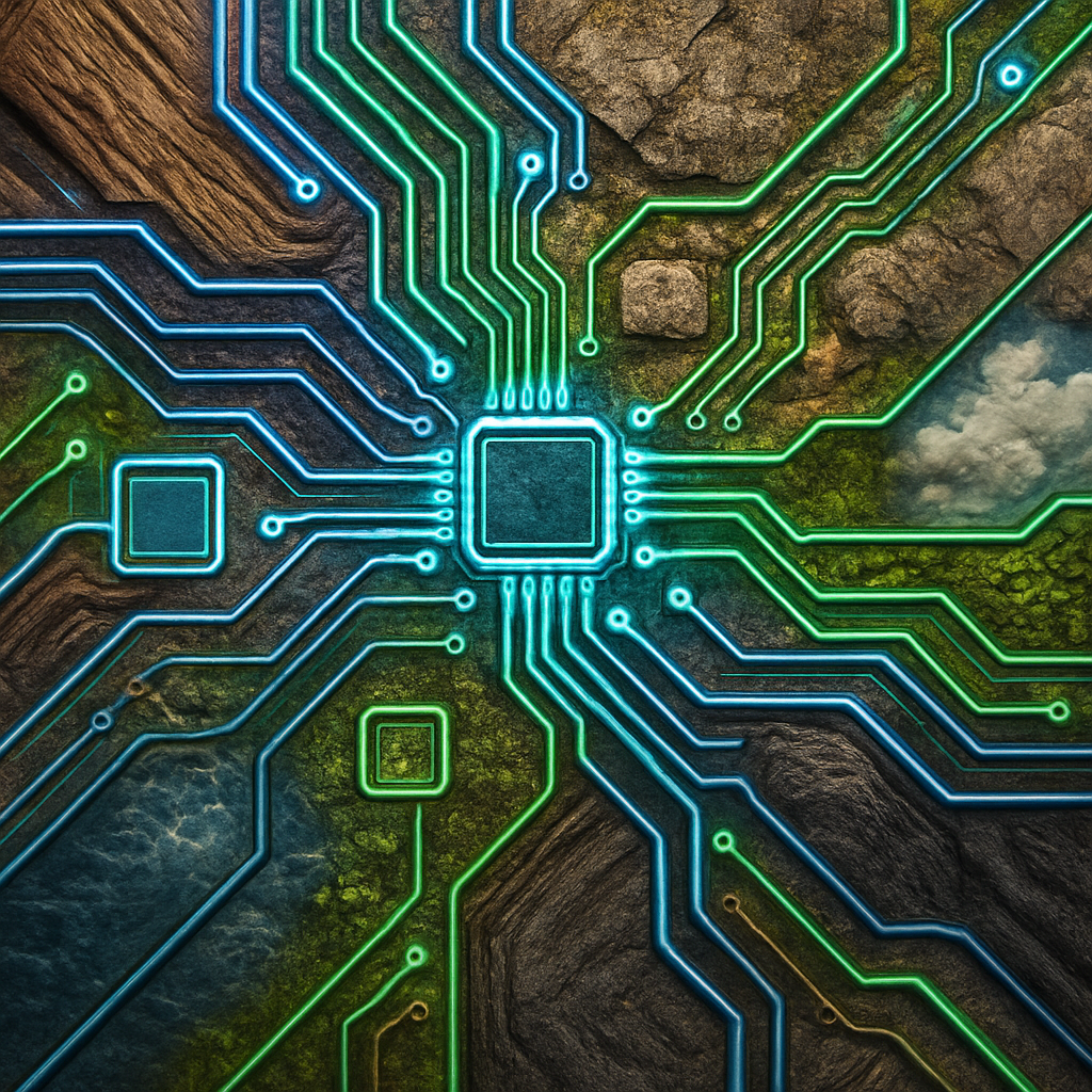 Glowing Circuit Board Design