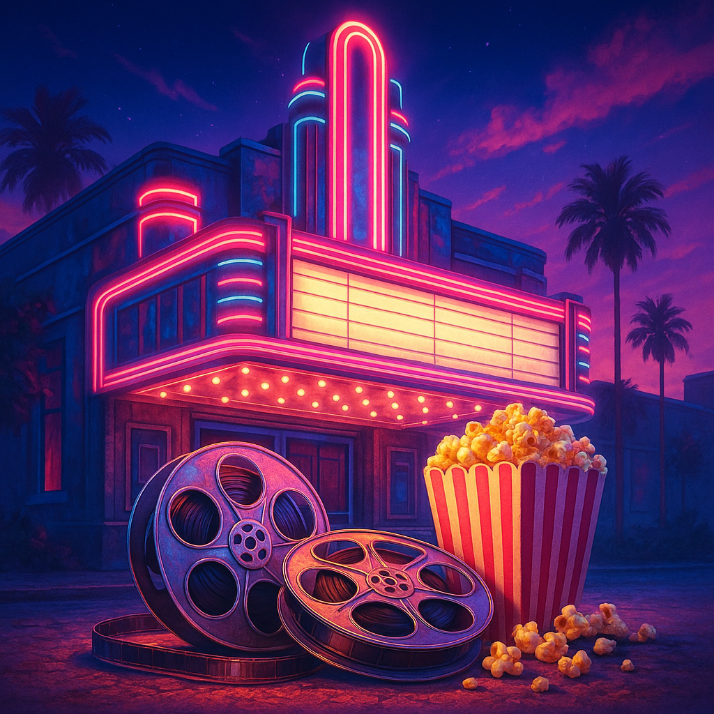 Neon Cinema Nightscape