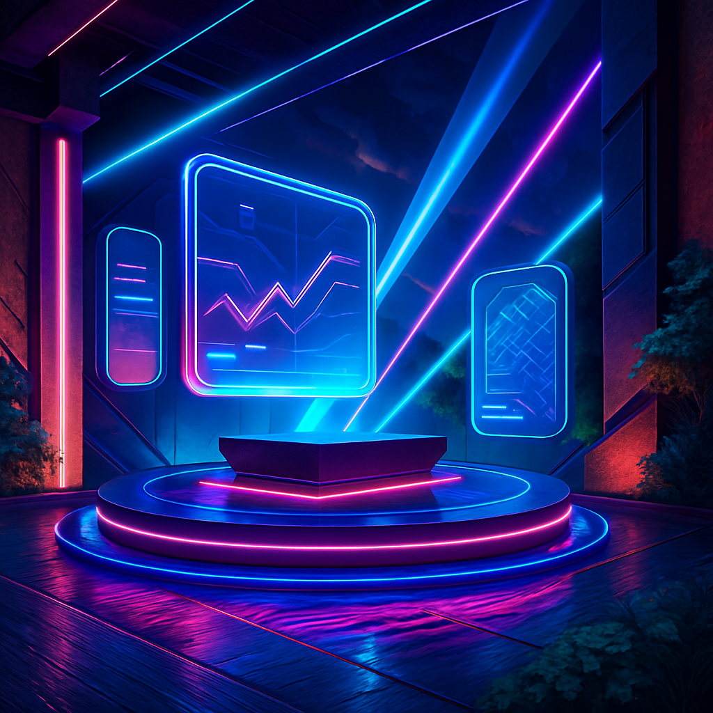Neon Futuristic Tech Stage